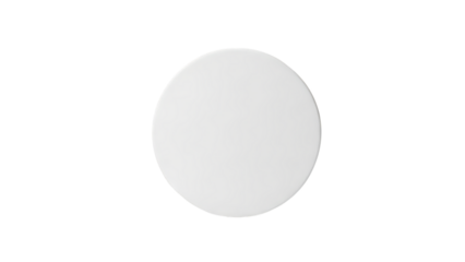Clean White Oval Shape Isolated On Black Background