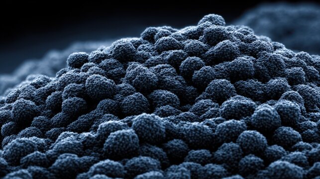 Detailed view of carbon nanoparticles filtering organic pollutants in a controlled nanotech waste treatment environment showcasing innovative purification. - Powered by Adobe