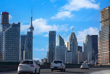 Obraz premium Scenic Toronto financial district business skyline and modern architecture