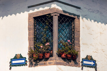 Peru, Cusco, historic colorful colonial buildings and architecture of San Blas district of artisans.