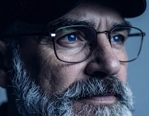 Portrait of a man with glasses