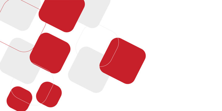 White background with abstract red grey square decoration. Vector illustration for modern presentation background brochure design business card background website slider modern vector