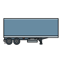 White cargo delivery truck vector illustration on a blank digital display screen