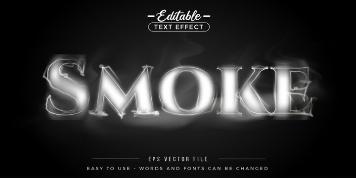 Editable text effect on smoke theme.