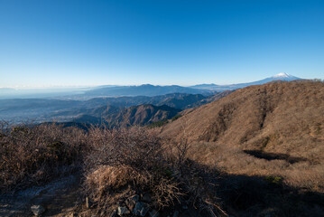 Fototapeta premium Climbing Mount Tonodake and Tanzawa, Kanagawa, Japan
