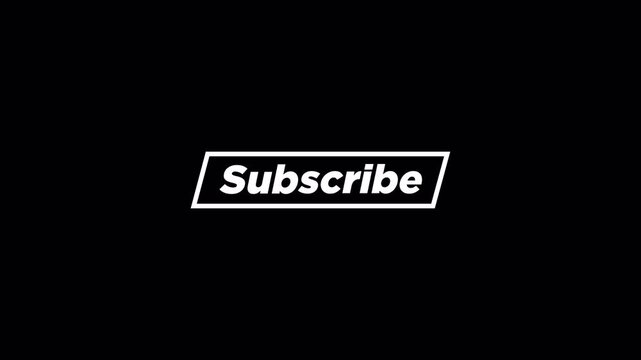 Subscribe button animation in 4K on transparent background  2