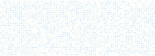 Background for a hospital consisting of a pattern of blue and green crosses or plus signs. Medical, science or pharmacy illustration on a white vector backdrop.Eps10