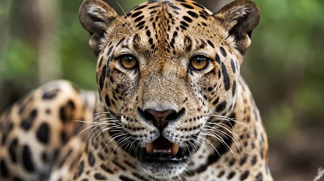 Close Up Portrait of Endangered Florida Panther Cat