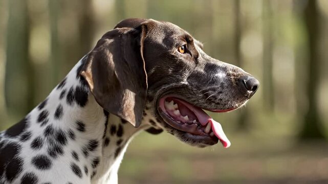 German Shorthaired Pointer Dog Portrait.