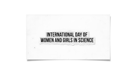 International day of women and girls in science text isolated on white background