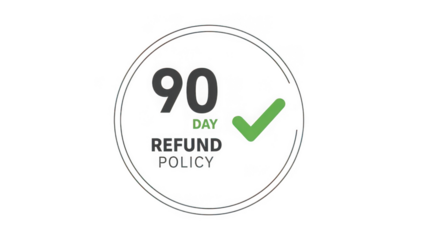 Refund policy ninety day guarantee icon