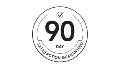 Satisfaction guaranteed ninety day icon
