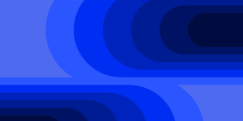 Abstract curve shapes and lines on the blue background