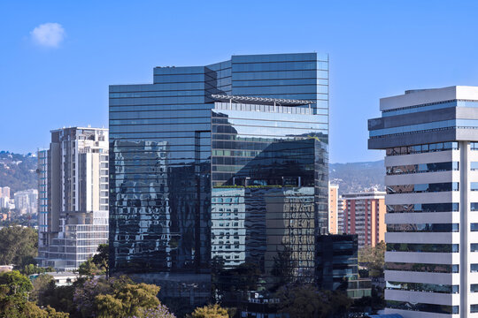 Panoramic skyline view of Guatemala City business and financial center. - Powered by Adobe