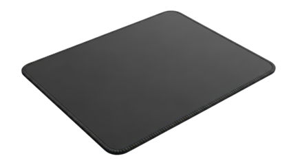 Black Rectangular Mouse Pad Product Shot isolated PNG with Transparent Background