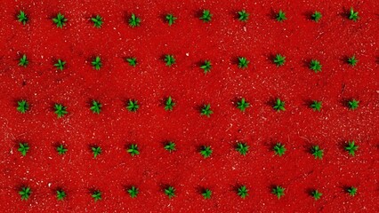 Dynamic Grid System Visualization Showing Concentrated Data Points and Analytical Overlays in a Digital Landscape