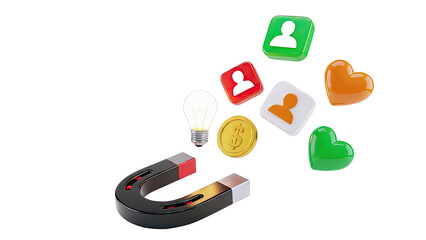 Magnet attracting followers, ideas, and money