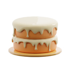 Cake 3d illustration