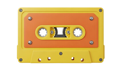 Fototapeta premium Yellow and Orange Cassette Tape