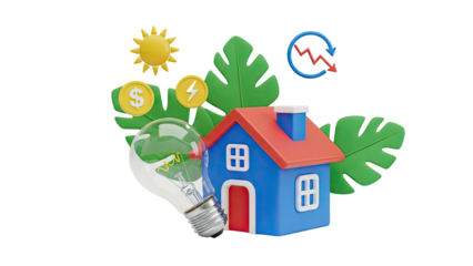 Eco-friendly Home Energy Concept