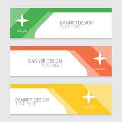 Colorful abstract web banner template