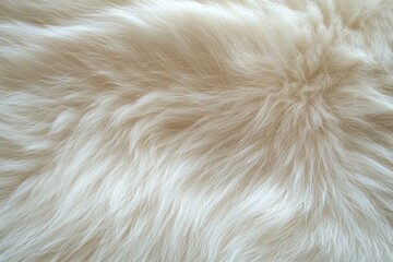Fototapeta premium close-up of soft cream fur texture evoking cozy warmth and calm comfort