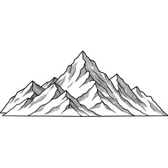 Bold mountain range illustration