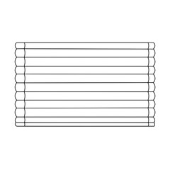 Line Art Structure A series of uniform logs or bars stacked on top of each other