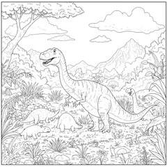 Dinosaur landscape