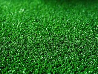 Fototapeta premium Close-up view of dense green grass blades in bright natural light evoking a fresh and vibrant feeling