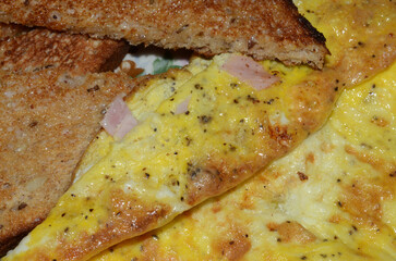 grilled toast and eggs