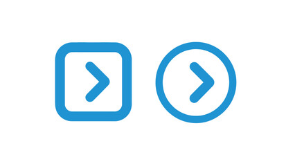 Blue navigation icons in modern minimalist design with soft blue color in vector format for web UI