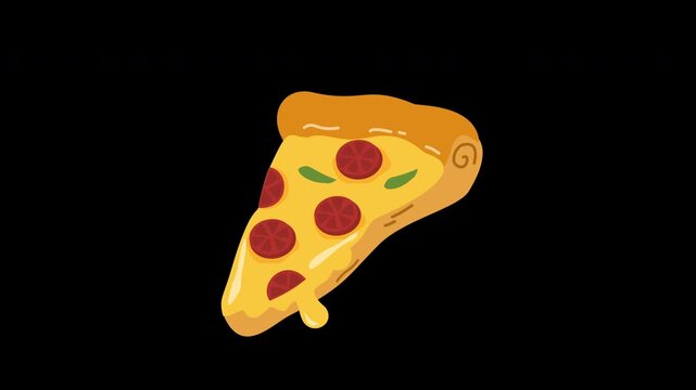 Floating pizza, food animation, Delicious Pizza Fast Food, Slice pizza