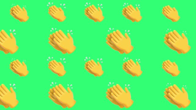 3d Clapping Hand emoji. animation with a transparent background.