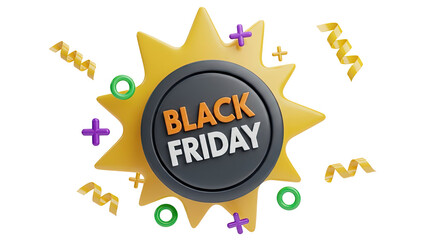 Black Friday Sale Celebration with 3D Graphics
