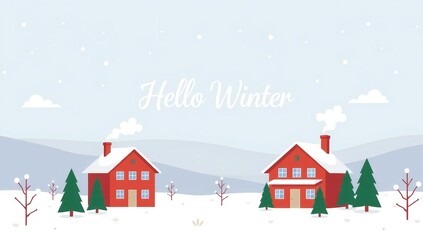Welcome winter scene