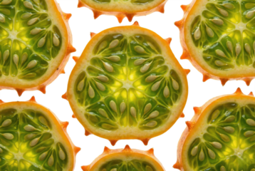 Sliced Kiwano Horned Melon Pattern Background Texture Exotic Fruit