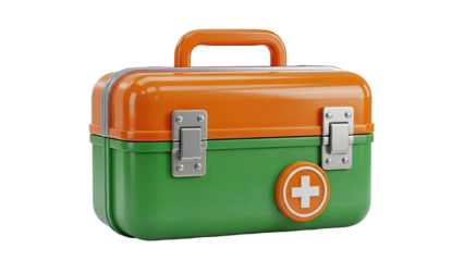 Orange and Green First Aid Kit