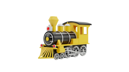 Yellow and Black Toy Steam Locomotive