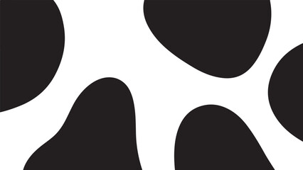 Black and white abstract cow print background texture