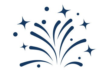 Minimal fireworks icon collection showcasing festive bursts for celebrations and special events. Modern festive fireworks set with stars and sparks. Festive celebration party banner vector.