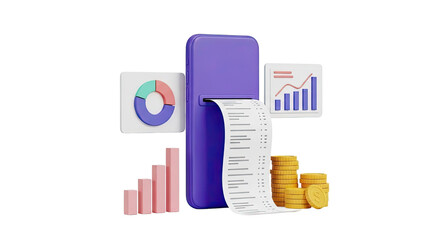 Financial Mobile App with Reports and Coins