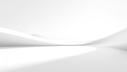 Obraz premium Abstract White Landscape with Gentle Curves and Soft Lighting.
