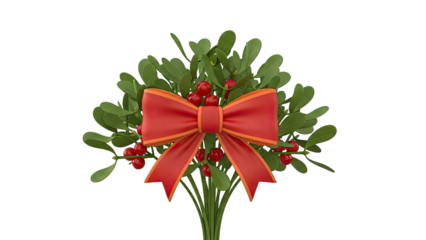 Mistletoe with Red Bow