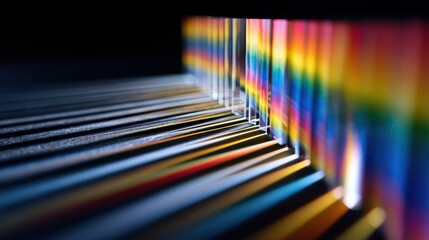 Exploring Light Behavior Through an Optical Lens Array Demonstrating Rainbow Dispersion and Refraction