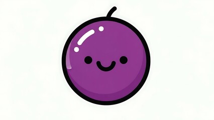 Fototapeta premium Cart Page Illustration of Purple Fruit.