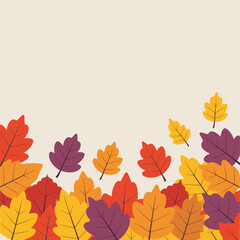 Obraz premium Colorful Autumn Leaves Falling on White Background