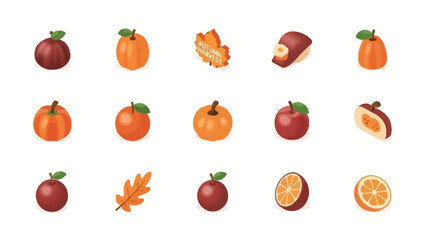 Harvest Celebration, Fruits, Autumn, Digital Illustrations, Colorful, Bright