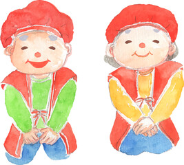 還暦祝いのイラスト　ベクター