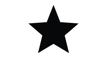 A stark black star shape against a white background a simple graphic silhouette